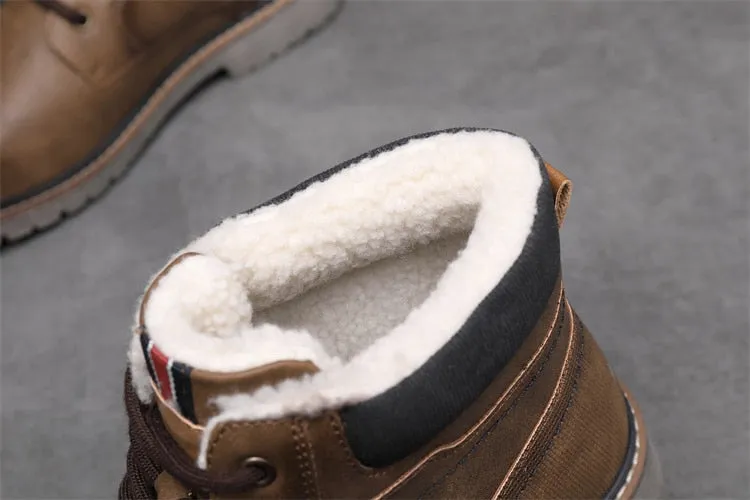 West Louis Designer Handmade Faux Fur Leather Winter Boots