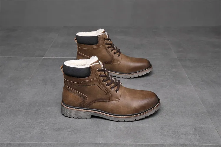 West Louis Designer Handmade Faux Fur Leather Winter Boots