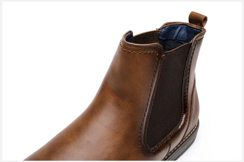 West Louis Designer Leather Comfortable Slip-On Chelsea Boots