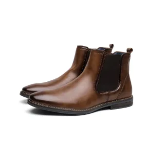West Louis Designer Leather Comfortable Slip-On Chelsea Boots