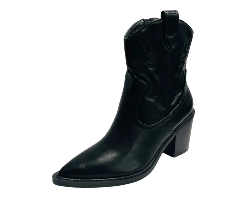 Western Cowboy Embroidered Block Heel Boots