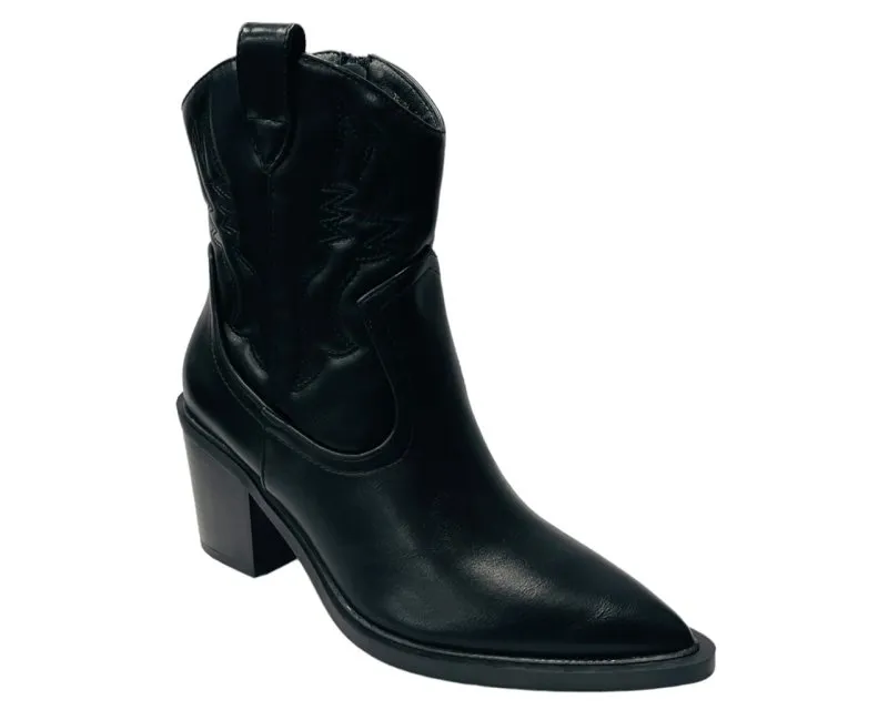 Western Cowboy Embroidered Block Heel Boots