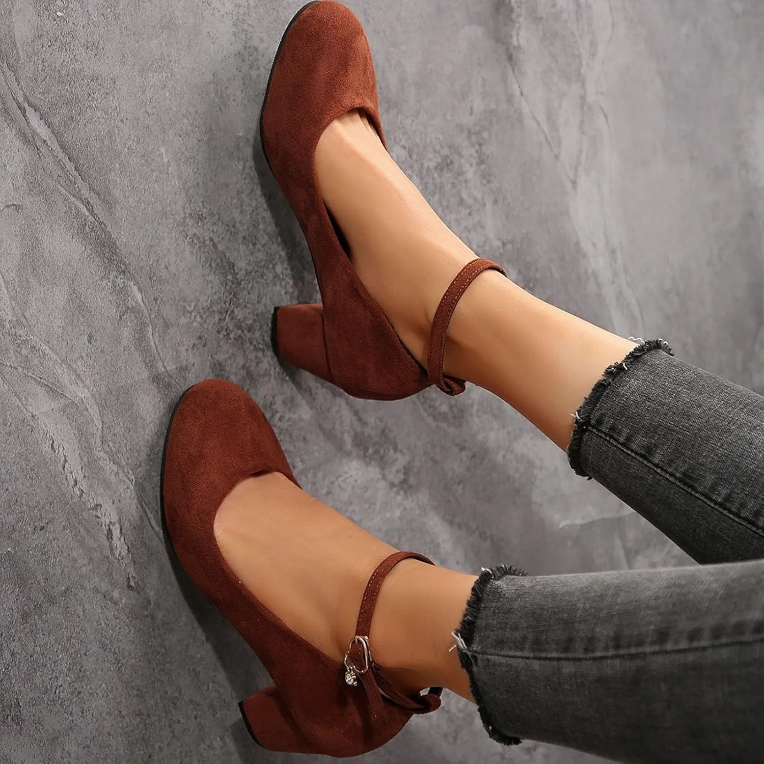 Women's Casual Shoes with Chunky Heel Perfect for Daily Slip On for Comfortable Fit Shoes for Men Casual Walking