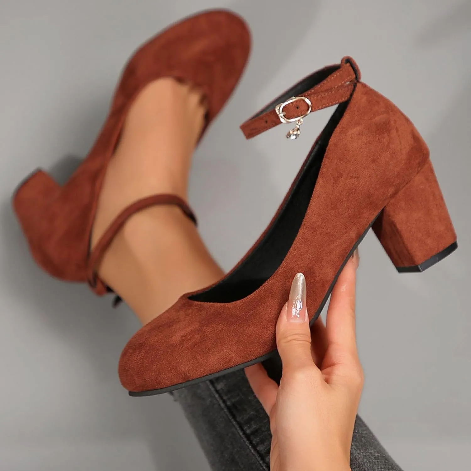 Women's Casual Shoes with Chunky Heel Perfect for Daily Slip On for Comfortable Fit Shoes for Men Casual Walking