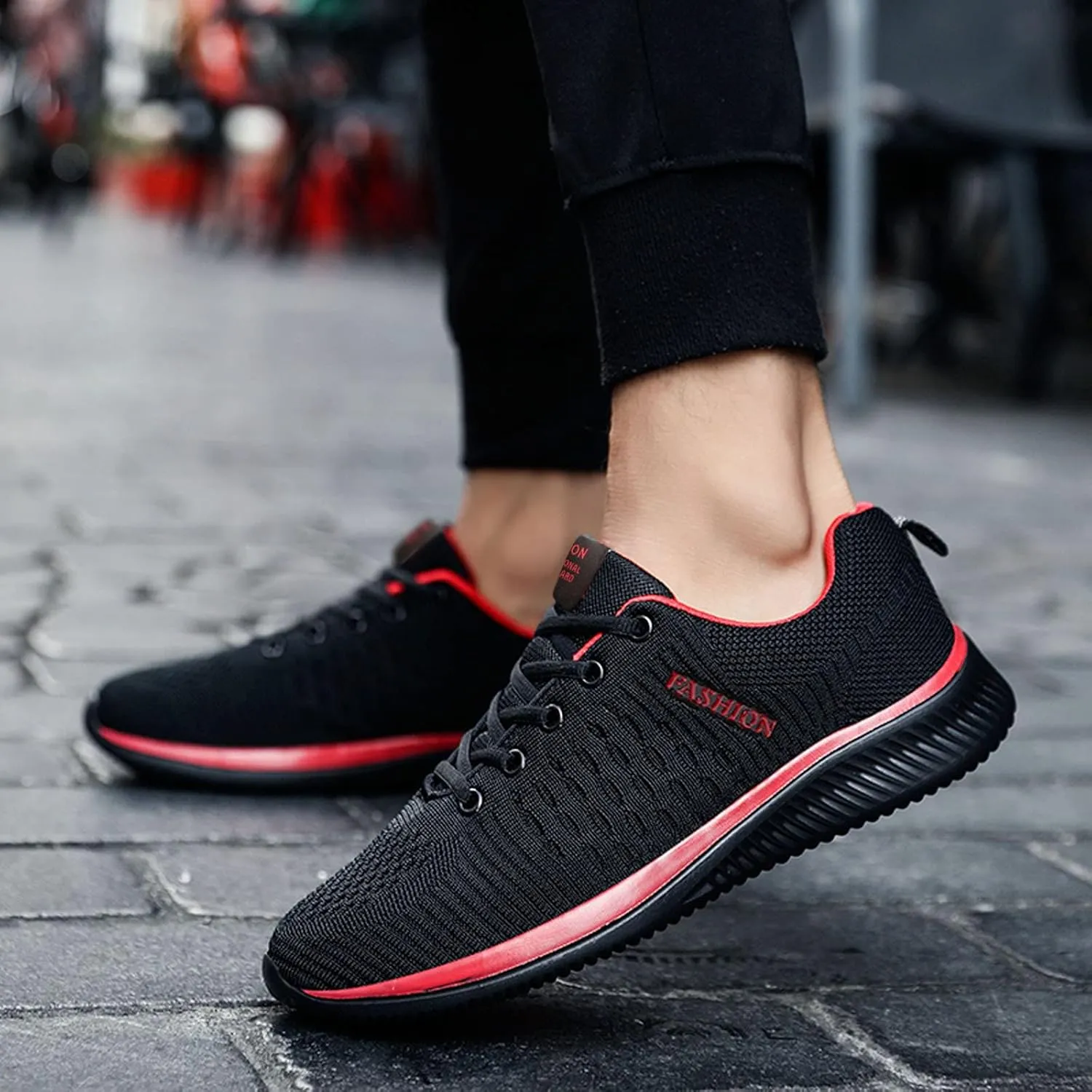 Womens Sneakers Air Cushion Running Shoes Lace Up Non Slip Work Shoes Women Lightweight Casual Shoes Men Shoes Sneakers Platform Tennis Shoe Cross Trainer Shoe