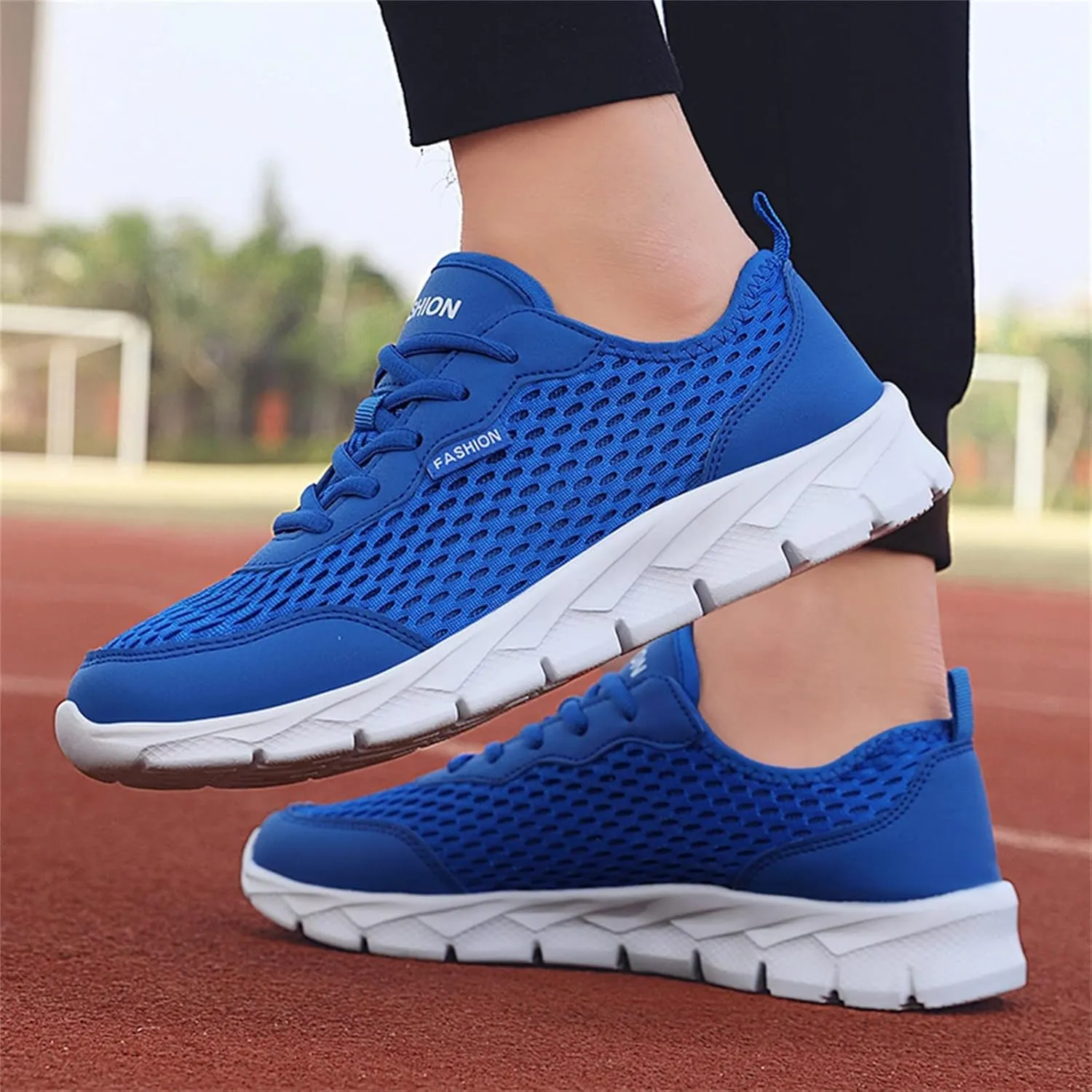 Womens Tennis Shoes Mesh Casual Slip On Shoes Waterproof Sneakers Women's Soft Sole Mesh Comfort Orthopedic White Basketball Shoe White Loafers