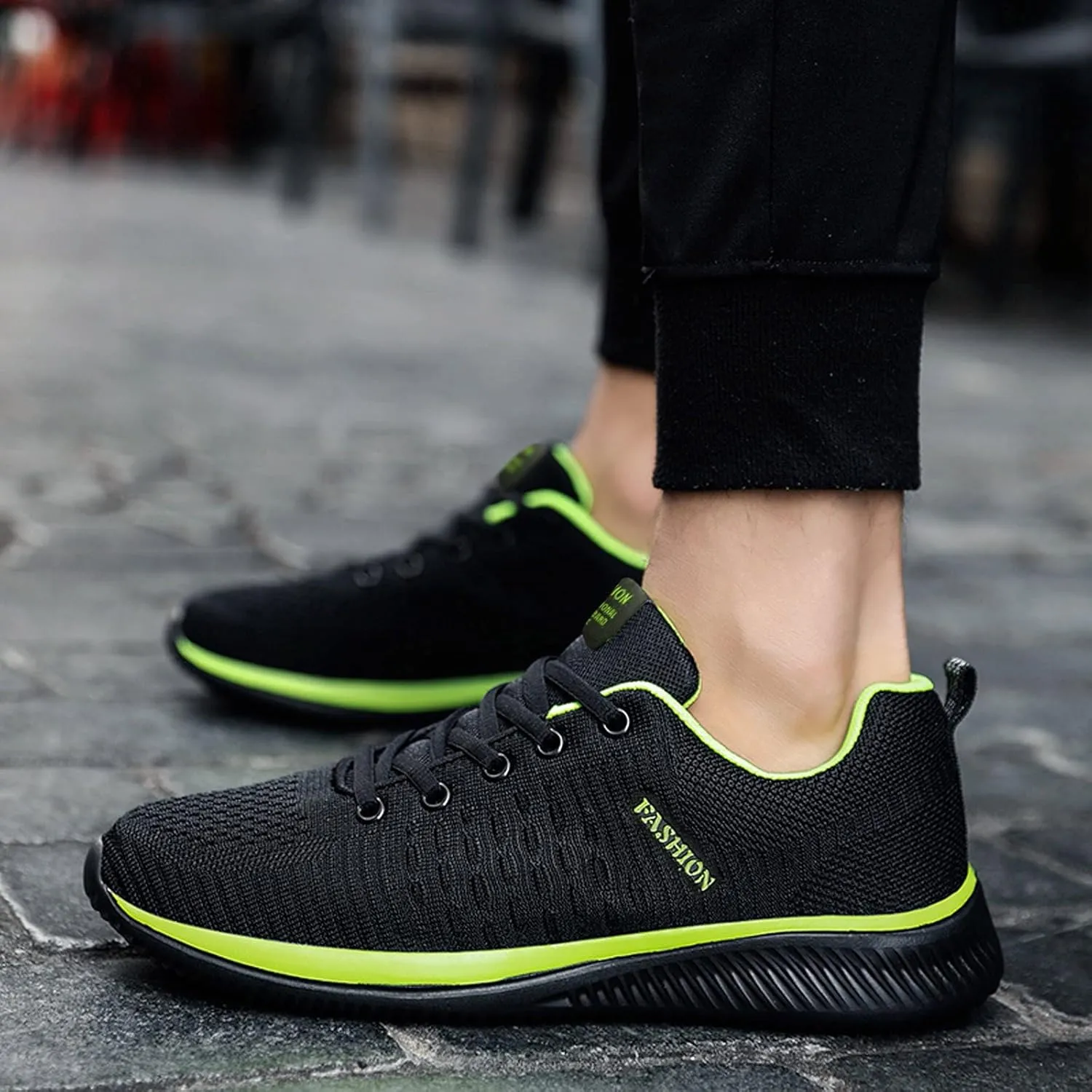 Women's Walking Shoes Mesh Breathable Lightweight Fashion Mens Running Shoes Sports Men's Shoes Casual Waterproof Sneakers Black Tennis Shoe Cross Trainer Shoe