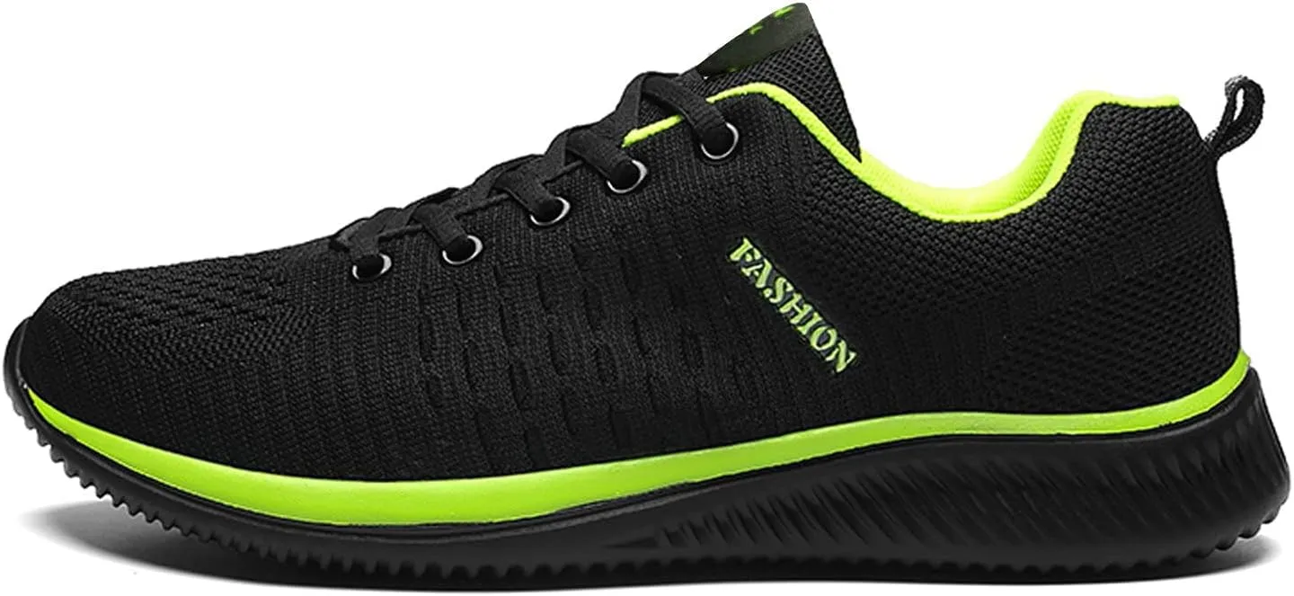 Women's Walking Shoes Mesh Breathable Lightweight Fashion Mens Running Shoes Sports Men's Shoes Casual Waterproof Sneakers Black Tennis Shoe Cross Trainer Shoe